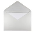 Blank open envelope - white Royalty Free Stock Photo