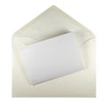 Blank open envelope - white Royalty Free Stock Photo