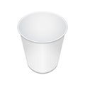 Blank Open Food Cup Container For Fast Food, Dessert, Ice Cream, Yogurt Or Snack. Vector Illustration, Mock Up Template