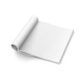 Blank open magazine template, square format. Royalty Free Stock Photo