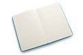 Blank open notebook on white background, included clipping path Royalty Free Stock Photo