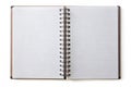 Blank open notepad isolated on white Royalty Free Stock Photo