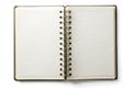 Blank open notepad isolated on white Royalty Free Stock Photo