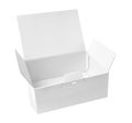 Blank open paper box