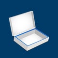 Blank open paper gift box flat vector without lines illustration Royalty Free Stock Photo