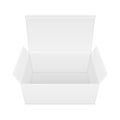 blank open rectangular paper box