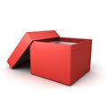 Blank open red cardboard box isolated on white background Royalty Free Stock Photo