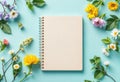 blank open spring notebook on the empty background notepad sheet Royalty Free Stock Photo