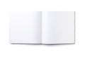 Blank open square book isolated