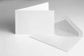 Blank open standing greeting card and envelope Royalty Free Stock Photo