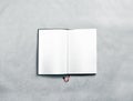 Blank opened book spread mock up with white pages Royalty Free Stock Photo