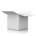 Blank opened cardboard box over white background Royalty Free Stock Photo