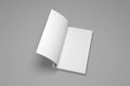 Blank opened soft cover 3D rendering book mock up Royalty Free Stock Photo