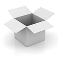 Blank opened white box Royalty Free Stock Photo