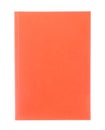 Blank orange book with cover isolated on white Royalty Free Stock Photo