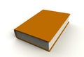 Blank orange book cover on white background. Royalty Free Stock Photo