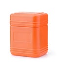 Blank orange plastic container Royalty Free Stock Photo