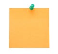 Blank orange post-it note