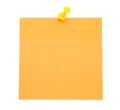 Blank orange post-it note