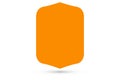 Blank Orange Shield Badge with Shadow Royalty Free Stock Photo