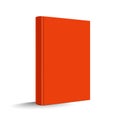 Blank Orange Vertical Hardcover Book - Vector Illustration - Isolated On White Background Royalty Free Stock Photo