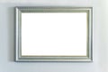 Blank ornate picture frame on the wall