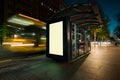 Blank outdoor advertising shelter