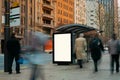 Blank outdoor advertising shelter Royalty Free Stock Photo