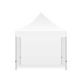 Blank outdoor promotional tent mockup with three walls