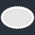 Blank Oval Postage Stamp Royalty Free Stock Photo