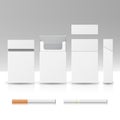 Blank Pack Package Box Of Cigarettes 3D Vector Realistic Illustration Royalty Free Stock Photo