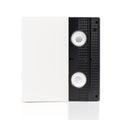 VHS cassette Blank package. Video cassette case mockup. Isolated. Clean Video Home System standard cassette cover box Royalty Free Stock Photo