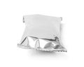 Blank packaging aluminium foil snack pouch isolated on white Royalty Free Stock Photo