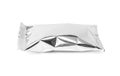 Blank packaging aluminium foil snack pouch isolated on white Royalty Free Stock Photo
