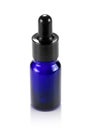 Blank packaging blue glass dropper serum bottle