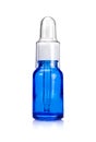 Blank packaging blue transparent cosmetic serum bottle