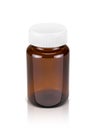 Blank packaging brown glass supplement product bottle