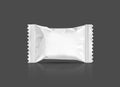 Blank packaging candy palstic sachet isolated on gray