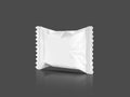 Blank packaging candy palstic sachet isolated on gray