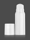 Pump bottle for cream and lotion isolated on gray background