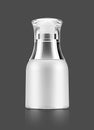 Blank packaging cosmetic serum bottle isolated on gray