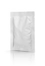 Blank packaging foil sachet isolated on white background Royalty Free Stock Photo