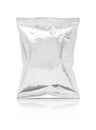 Blank packaging foil snack pouch isolated on white Royalty Free Stock Photo