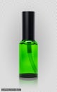 Blank packaging green cosmetic serum bottle