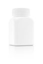 Blank packaging medicine plastic bottle on white Royalty Free Stock Photo