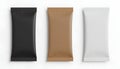 Blank Packaging Mockup: Black, Brown, and White Royalty Free Stock Photo