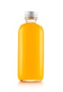 Blank packaging orange juice in glass bottle for beverage product design mock-up