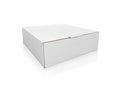 Blank packaging white cardboard box isolated on white background ready for packaging design Royalty Free Stock Photo