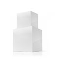 Blank packaging white cardboard boxes Royalty Free Stock Photo