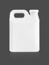 Blank packaging white plastic gallon isolated on gray